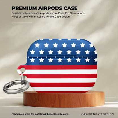 American Flag Custom AirPods Pro Case | Tough AirPods Case - Raiden Gate Design