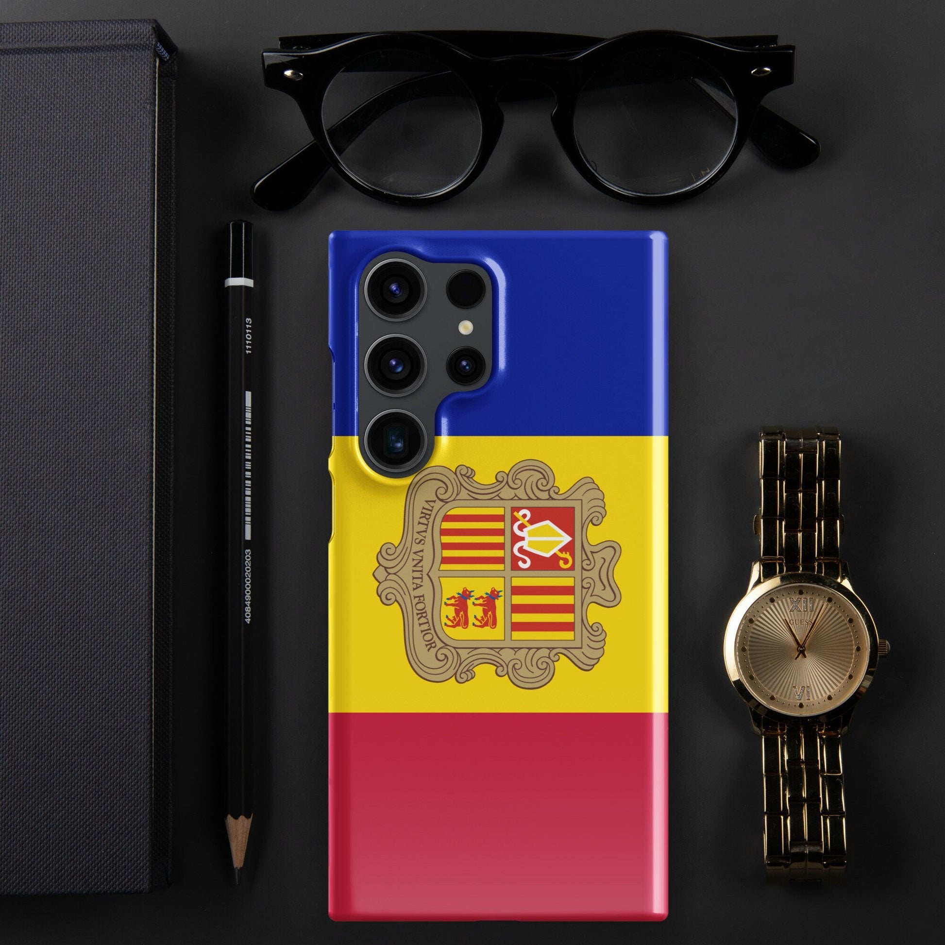 Andorra Flag Samsung Galaxy Phone Case for Samsung S24 and Samsung S23 for Patriots - Raiden Gate Design