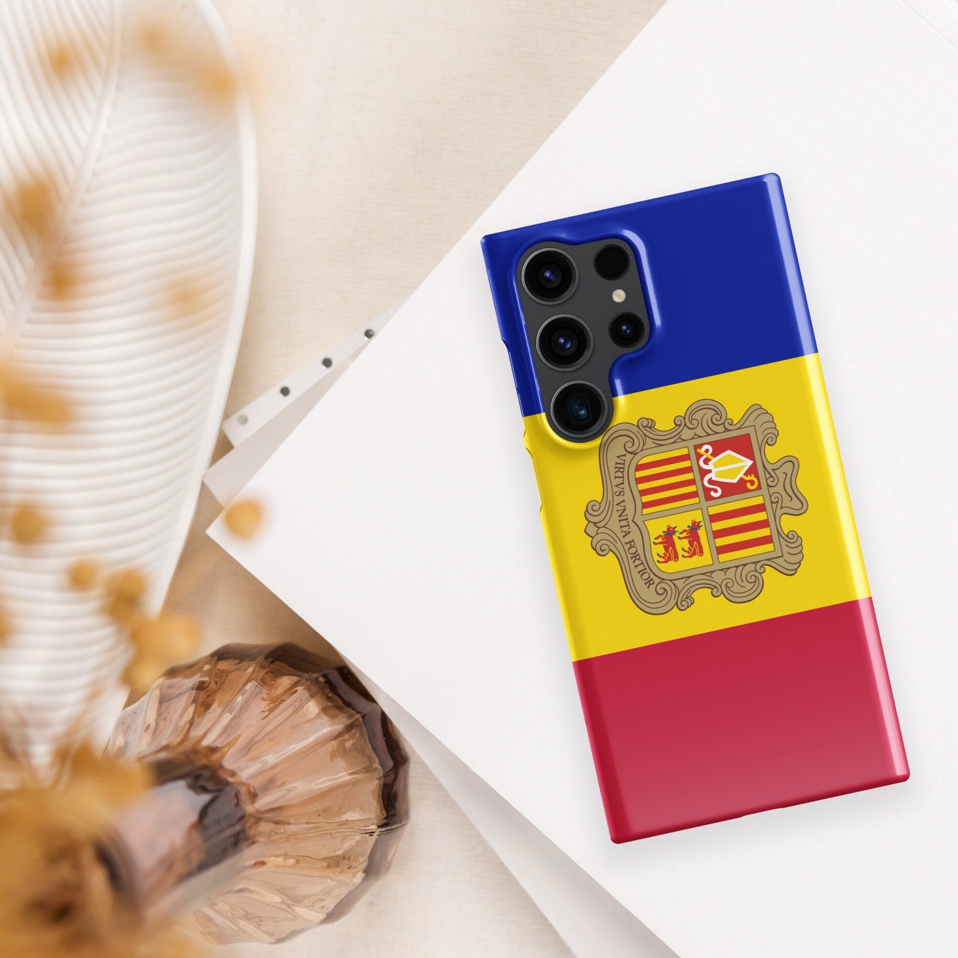 Andorra Flag Samsung Galaxy Phone Case for Samsung S24 and Samsung S23 for Patriots - Raiden Gate Design