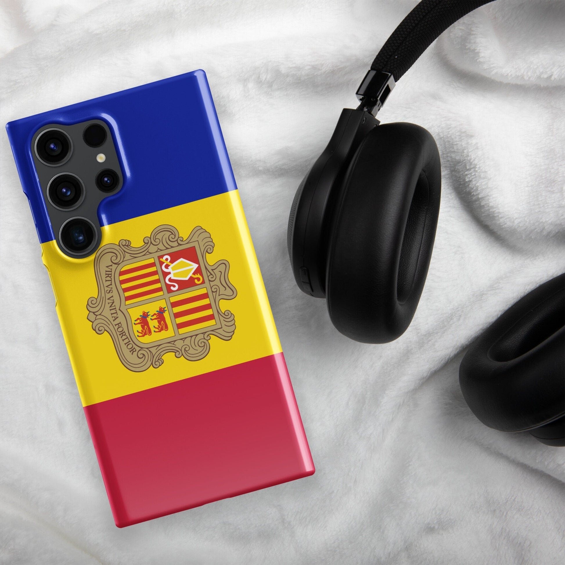 Andorra Flag Samsung Galaxy Phone Case for Samsung S24 and Samsung S23 for Patriots - Raiden Gate Design