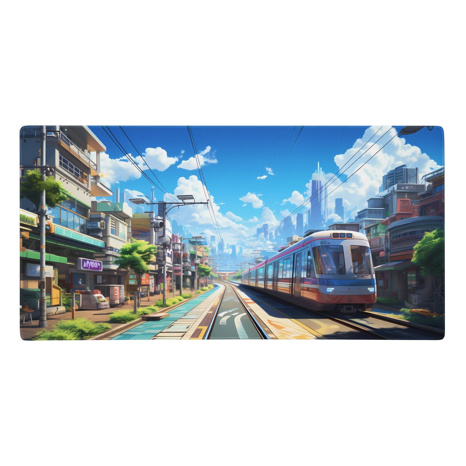 Anime Gaming Mousepad | Anime Desk Mat | Anime Gamer Gift | Desk Accessories | Large Mouse Pad - Raiden Gate Design