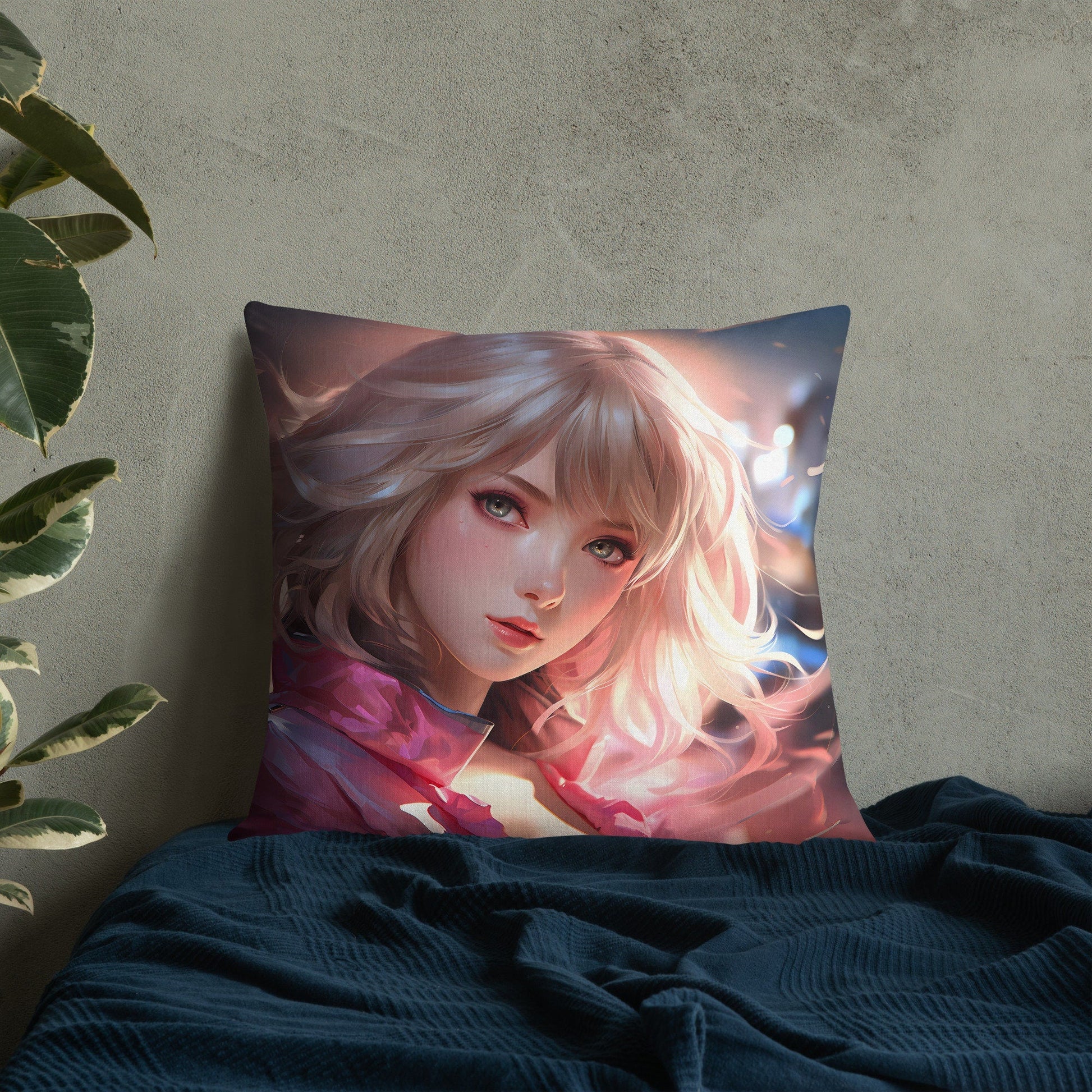 Anime Girl Pillow | Accent Throw Pillow | Anime Gift | Decorative Pillow | Sexy Anime Girl Pillow | Christmas Gift | Manga Girl Pillow - Raiden Gate Design