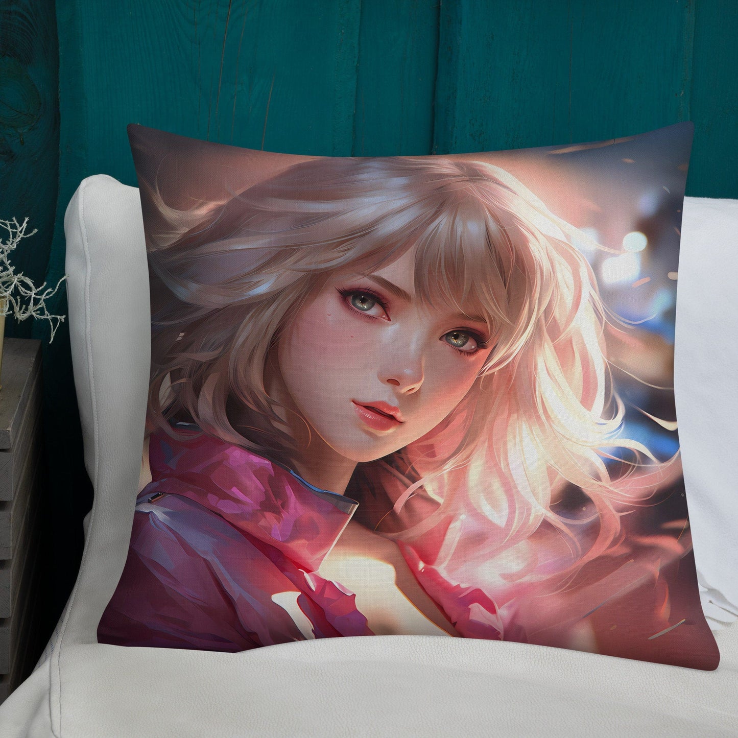 Anime Girl Pillow | Accent Throw Pillow | Anime Gift | Decorative Pillow | Sexy Anime Girl Pillow | Christmas Gift | Manga Girl Pillow - Raiden Gate Design