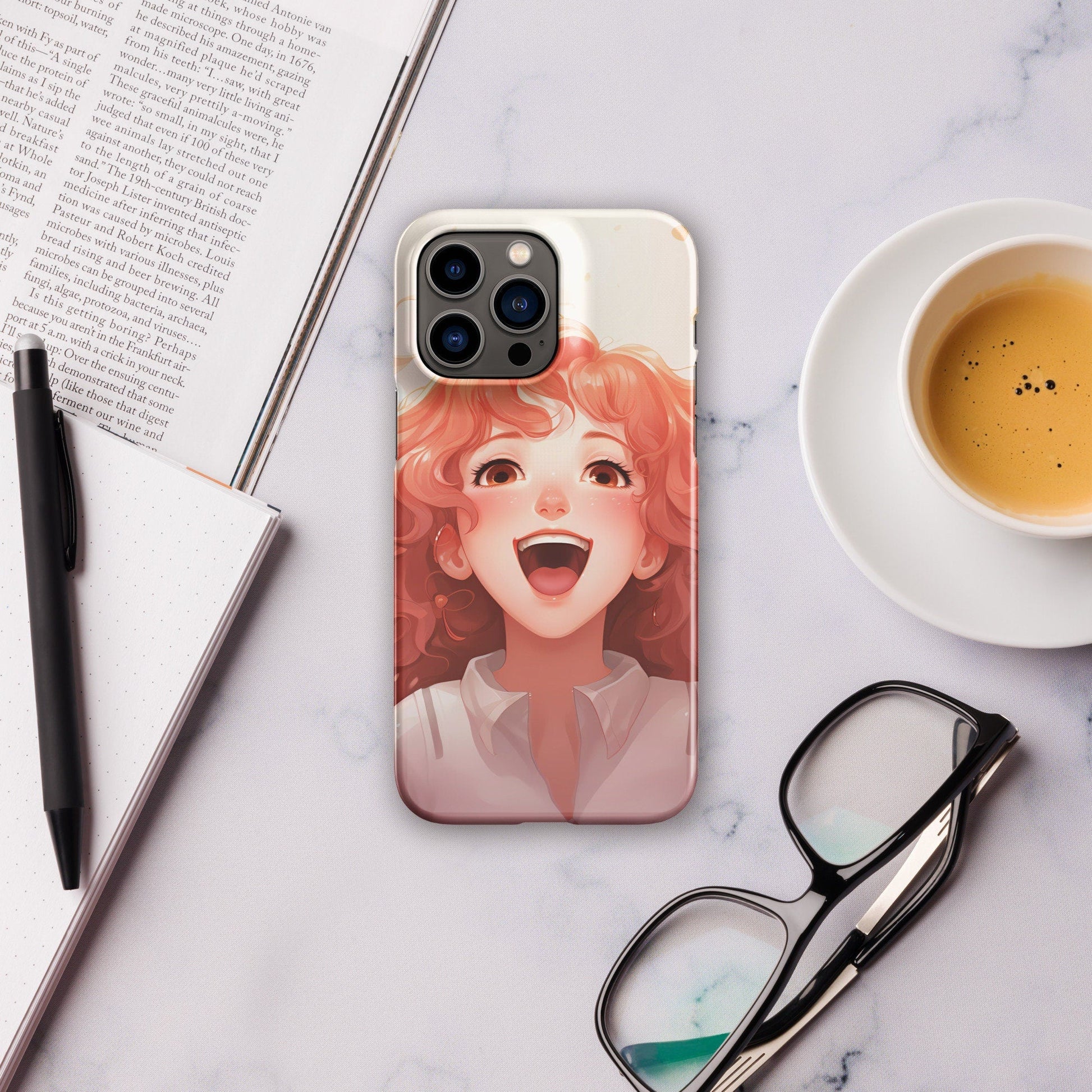 Anime Phone Case – Hot Brown Hair Girl Picture, Protective iPhone Snap Case, Perfect Gift for Anime Lovers - Raiden Gate Design