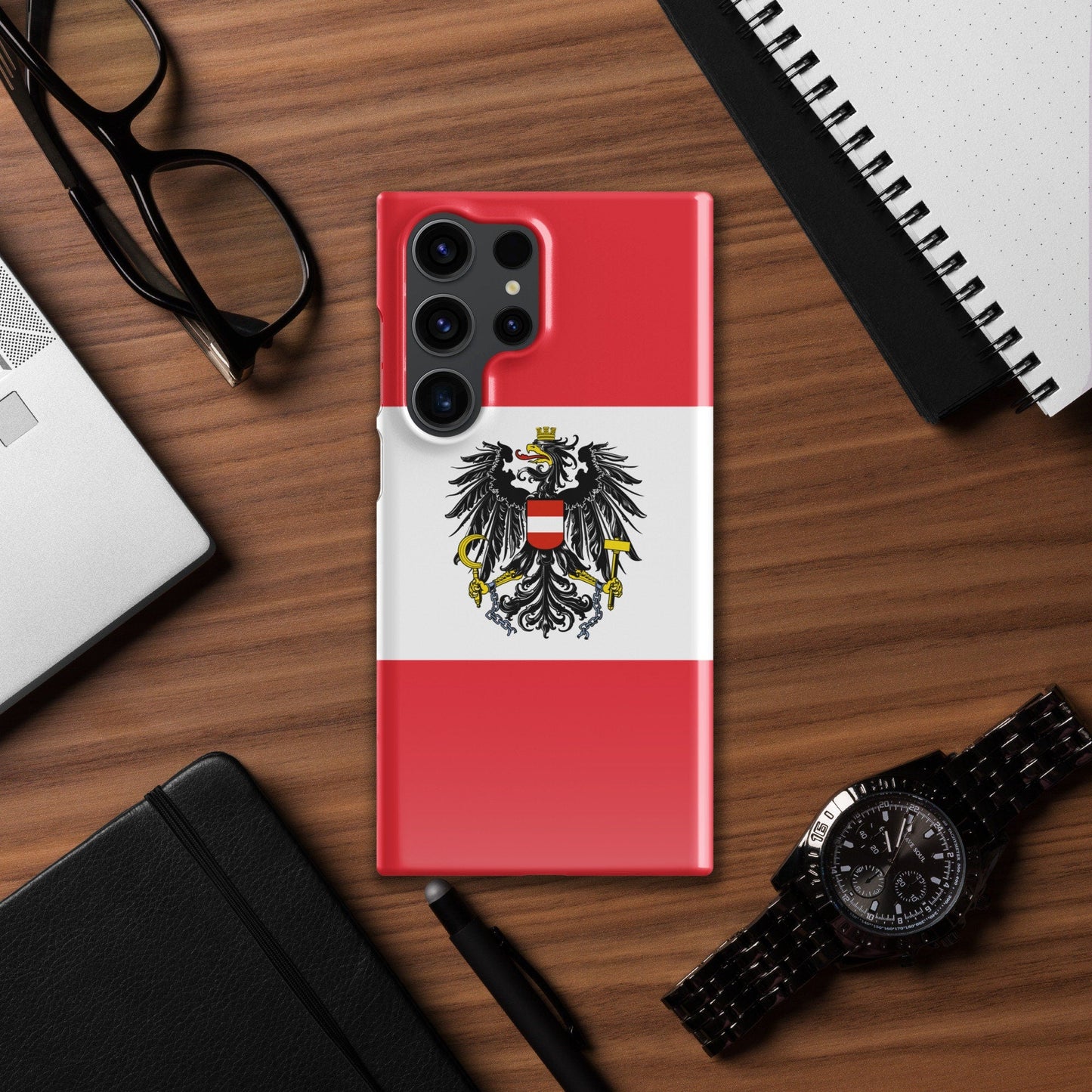 Austria Flag Samsung Galaxy Phone Case for Samsung S24 and Samsung S23 for Patriots - Raiden Gate Design