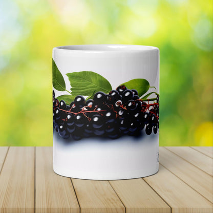 Black Elderberry Herbal Tea Mug | Teacup | Ceramic Tea Mug | Gifts for Her | Birthday Gift - Raiden Gate Design