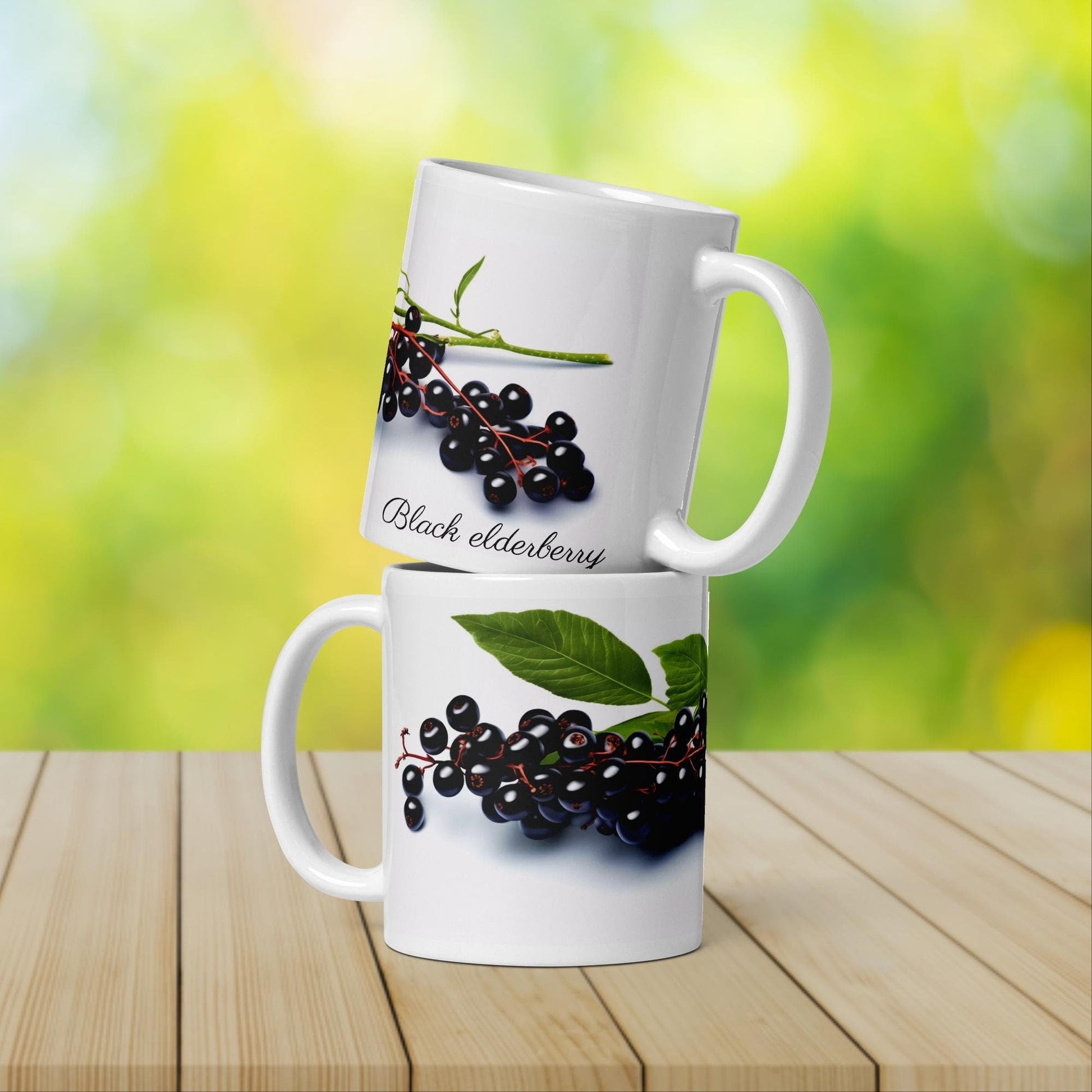 Black Elderberry Herbal Tea Mug | Teacup | Ceramic Tea Mug | Gifts for Her | Birthday Gift - Raiden Gate Design