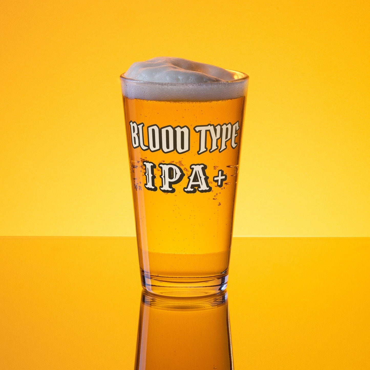 Blood Type IPA Plus – Pint Glass | Shaker Glass | Beer Glass | Beer Lover | Mixer Glass - Raiden Gate Design