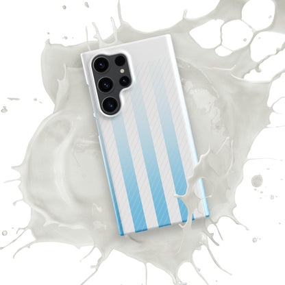 Blue Gradient Stripes Samsung Galaxy S24 Ultra Case - Smart Sleek Protection - Raiden Gate Design