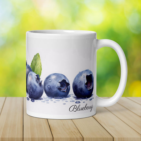 Blueberry Herbal Tea Mug | Teacup | Ceramic Tea Mug | Gifts for Her | Birthday Gift - Raiden Gate Design