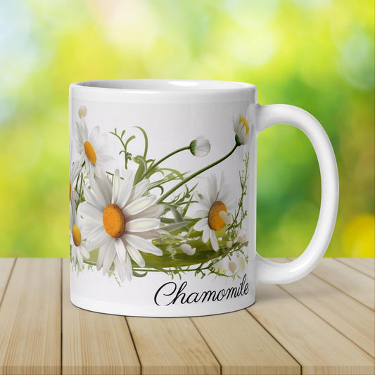 Chamomile Herbal Tea Mug | Teacup | Ceramic Tea Mug | Gifts for Her | Birthday Gift - Raiden Gate Design