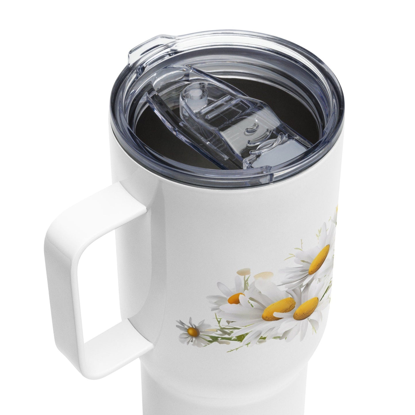 Chamomile Herbal Tea Travel mug with a handle | Tea Mug | Teacup | Gifts for Her | Herb Flower | Birthday Gift - Raiden Gate Design