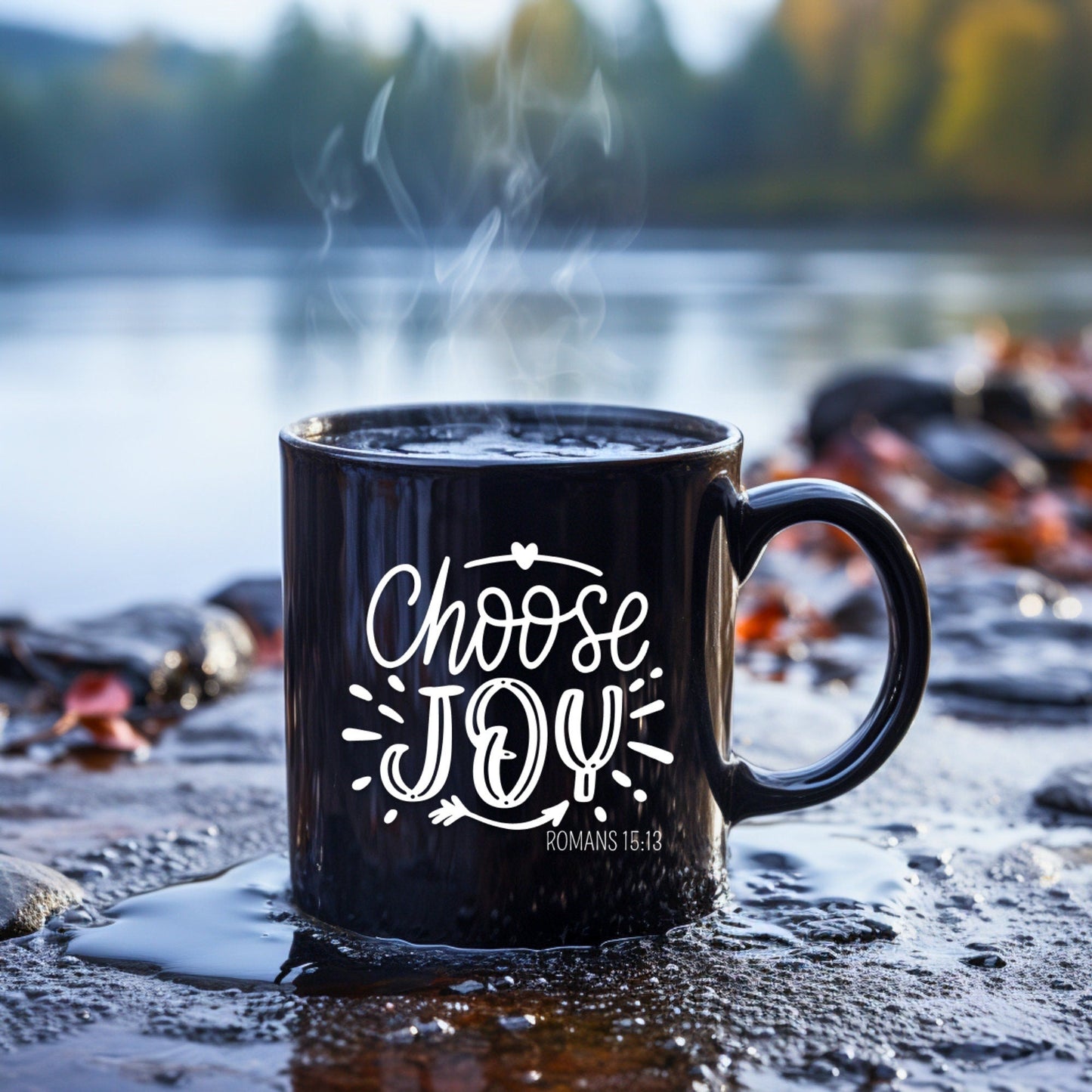 Choose Joy Mug - Bible Verse Faith Coffee Mug - Christian Religious Gift for Him - Dad Mug with Affirmations - Supportive Baptism Gift - Raiden Gate Design