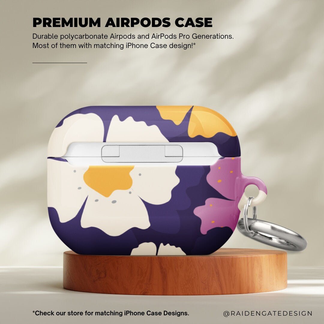 Delicate Flowers Custom AirPods Pro Case | Tough AirPods Case - Raiden Gate Design