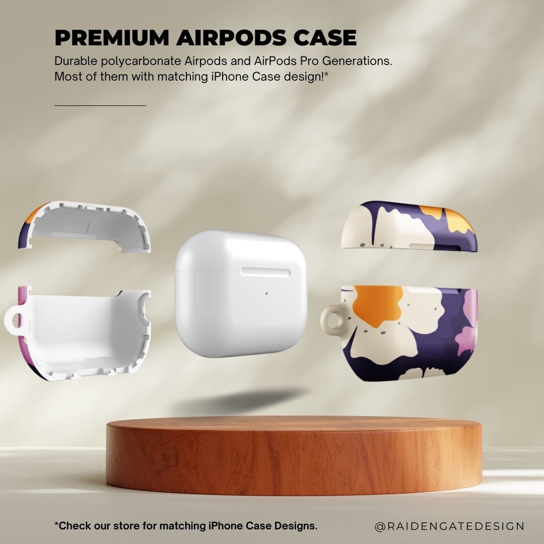 Delicate Flowers Custom AirPods Pro Case | Tough AirPods Case - Raiden Gate Design