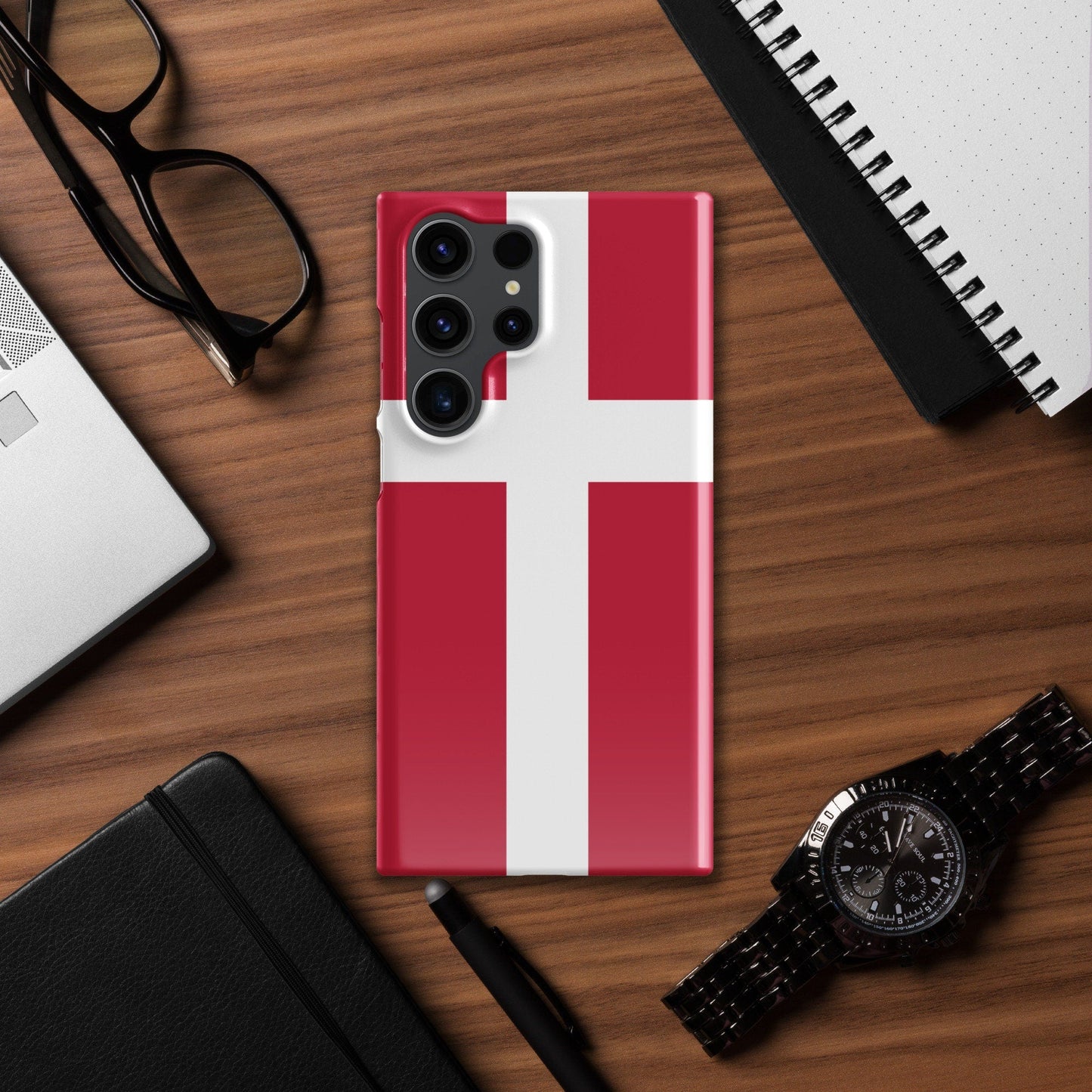 Denmark Flag Samsung Galaxy Phone Case for Samsung S24 and Samsung S23 for Patriots - Raiden Gate Design