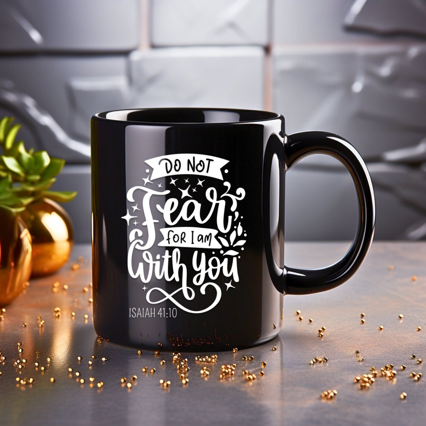 Do not fear, for I am with you - Bible Verse Faith Coffee Mug - Christian Religious - Dad Mug with Affirmations - Supportive Baptism Gift - Raiden Gate Design