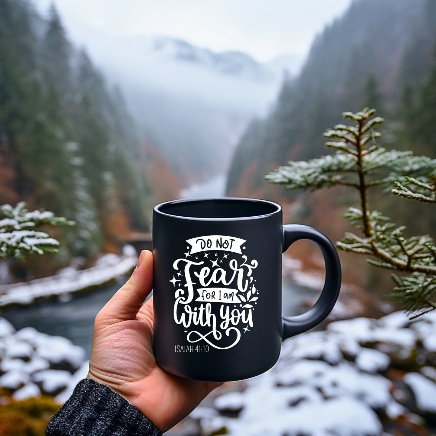 Do not fear, for I am with you - Bible Verse Faith Coffee Mug - Christian Religious - Dad Mug with Affirmations - Supportive Baptism Gift - Raiden Gate Design