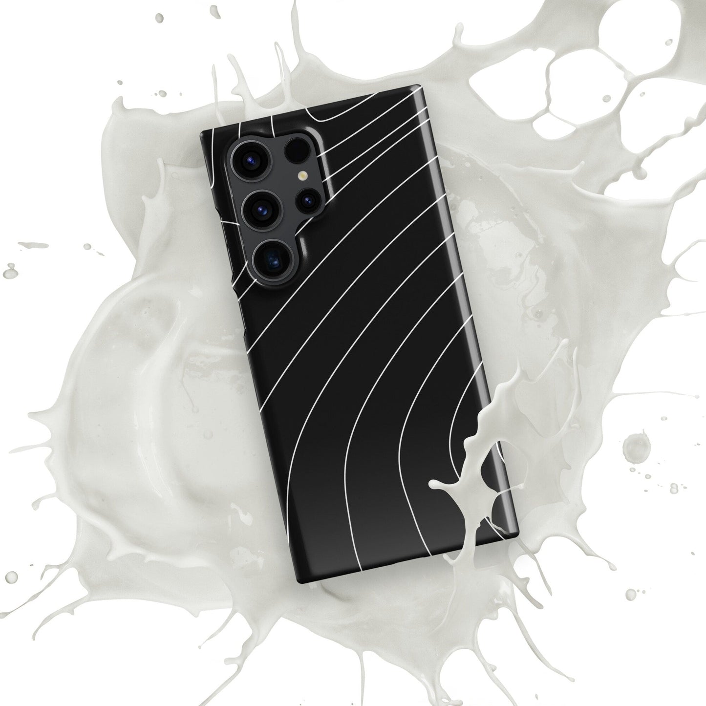 Elegant White Lines Samsung Galaxy S24 Ultra Case - Sleek and Aesthetic Protection - Raiden Gate Design