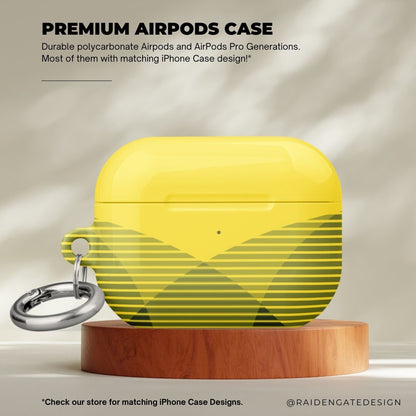 Fading Circles on Yellow Custom AirPods Pro Case | Tough AirPods Case - Raiden Gate Design