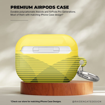 Fading Circles on Yellow Custom AirPods Pro Case | Tough AirPods Case - Raiden Gate Design