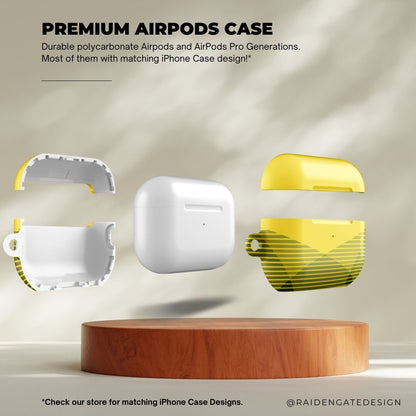 Fading Circles on Yellow Custom AirPods Pro Case | Tough AirPods Case - Raiden Gate Design