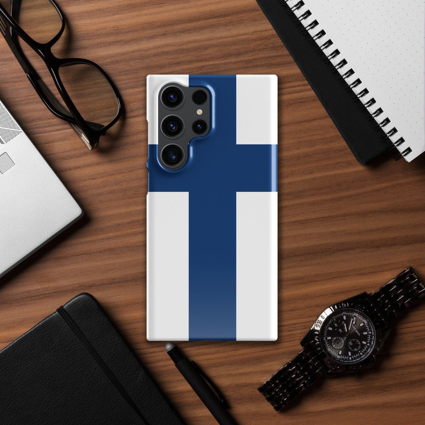 Finland Flag Samsung Galaxy Phone Case for Samsung S24 and Samsung S23 for Patriots - Raiden Gate Design