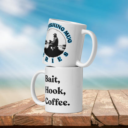 Fishing Mug: "Bait, Hook, Coffee." | Angler Mug | Fishing Coffee Mug | Dad Gift - Raiden Gate Design