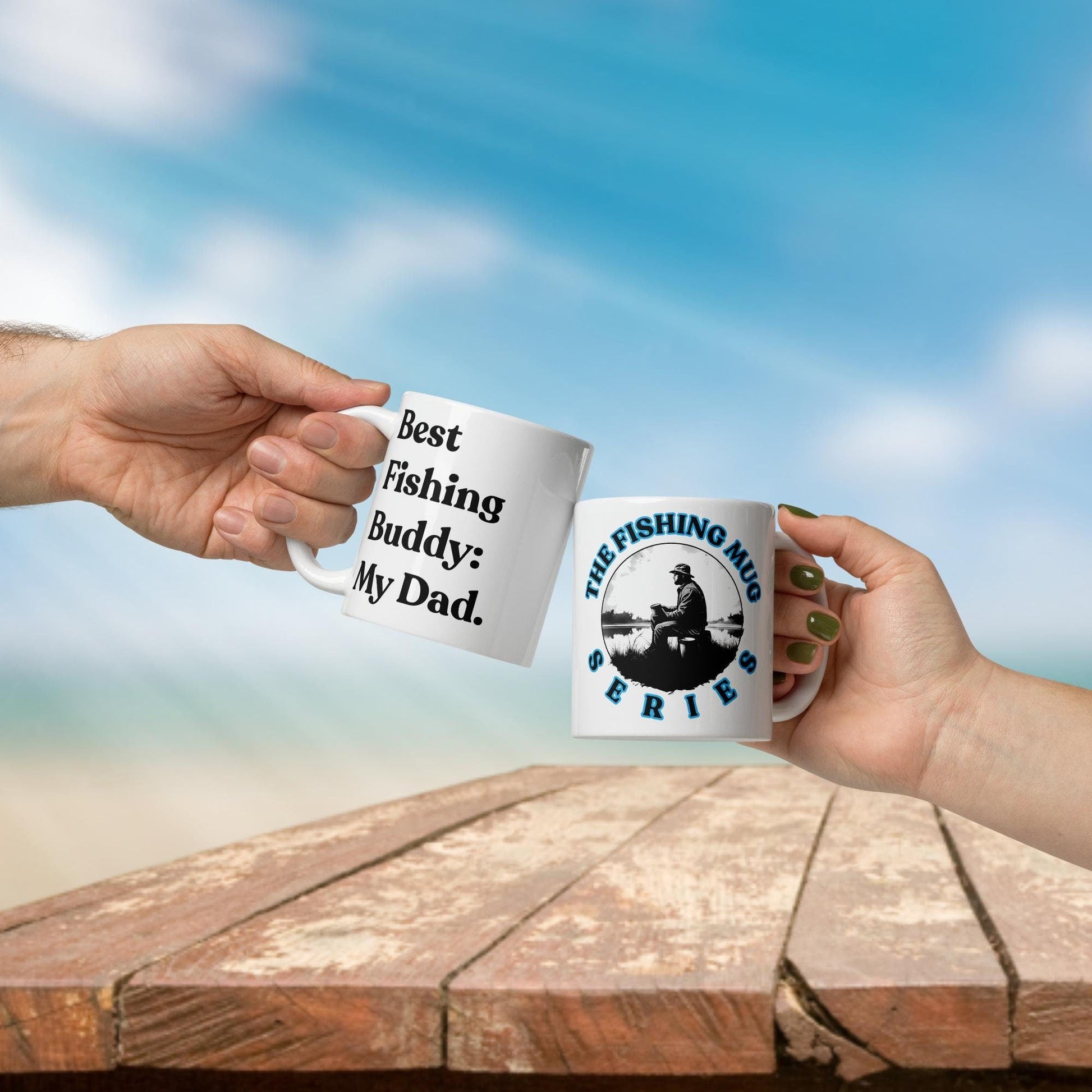 Fishing Mug: “Best Fishing Buddy, My Dad.” | Angler Mug | Fishing Coffee Mug | Dad Gift - Raiden Gate Design