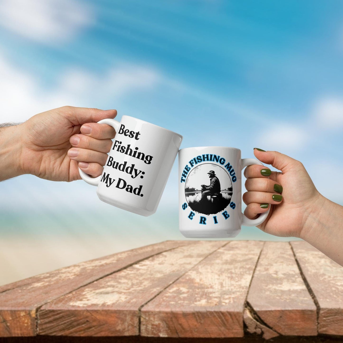 Fishing Mug: “Best Fishing Buddy, My Dad.” | Angler Mug | Fishing Coffee Mug | Dad Gift - Raiden Gate Design