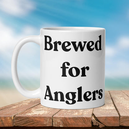 Fishing Mug: “Brewed for Anglers.” | Angler Mug | Fishing Coffee Mug | Dad Gift - Raiden Gate Design