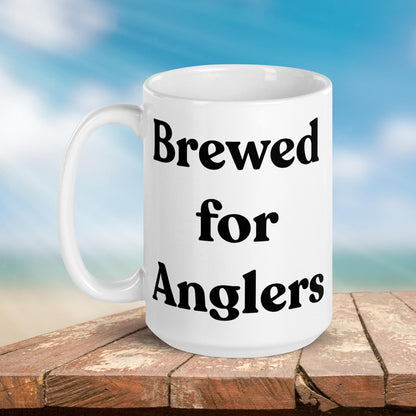 Fishing Mug: “Brewed for Anglers.” | Angler Mug | Fishing Coffee Mug | Dad Gift - Raiden Gate Design