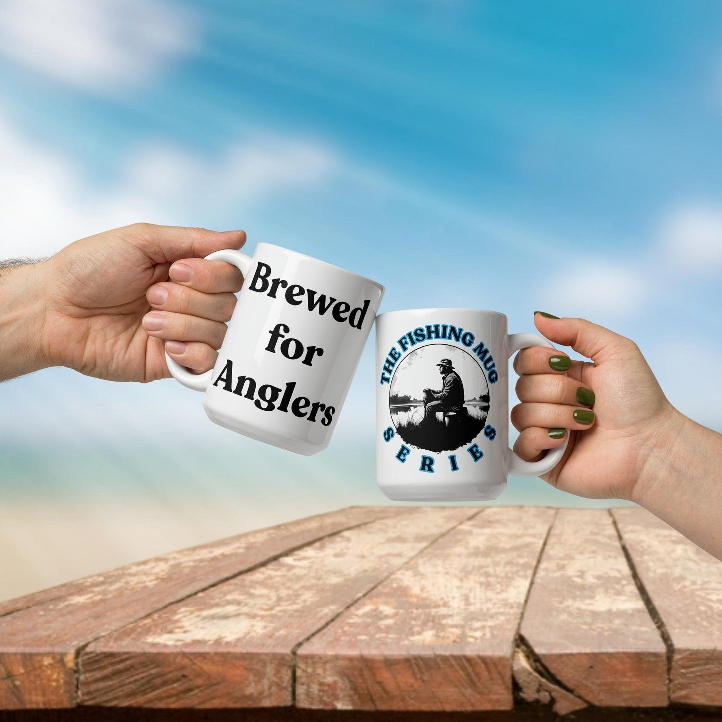 Fishing Mug: “Brewed for Anglers.” | Angler Mug | Fishing Coffee Mug | Dad Gift - Raiden Gate Design