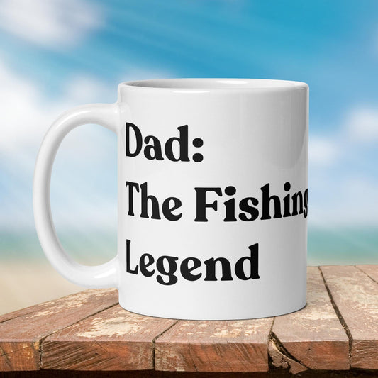 Fishing Mug: “Dad The Fishing Legend.” | Angler Mug | Fishing Coffee Mug | Dad Gift - Raiden Gate Design