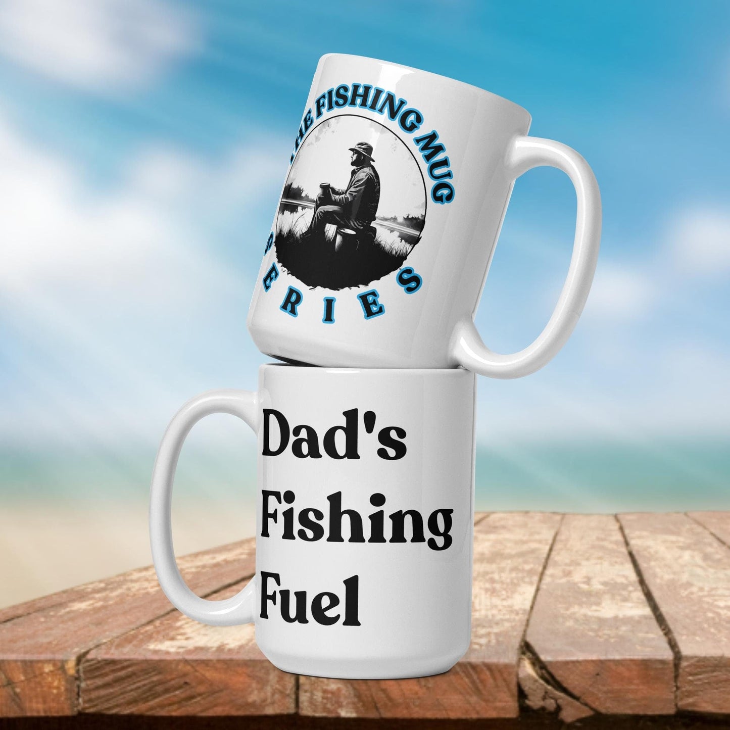 Fishing Mug: “Dad's Fishing Fuel.” | Angler Mug | Fishing Coffee Mug | Dad Gift - Raiden Gate Design