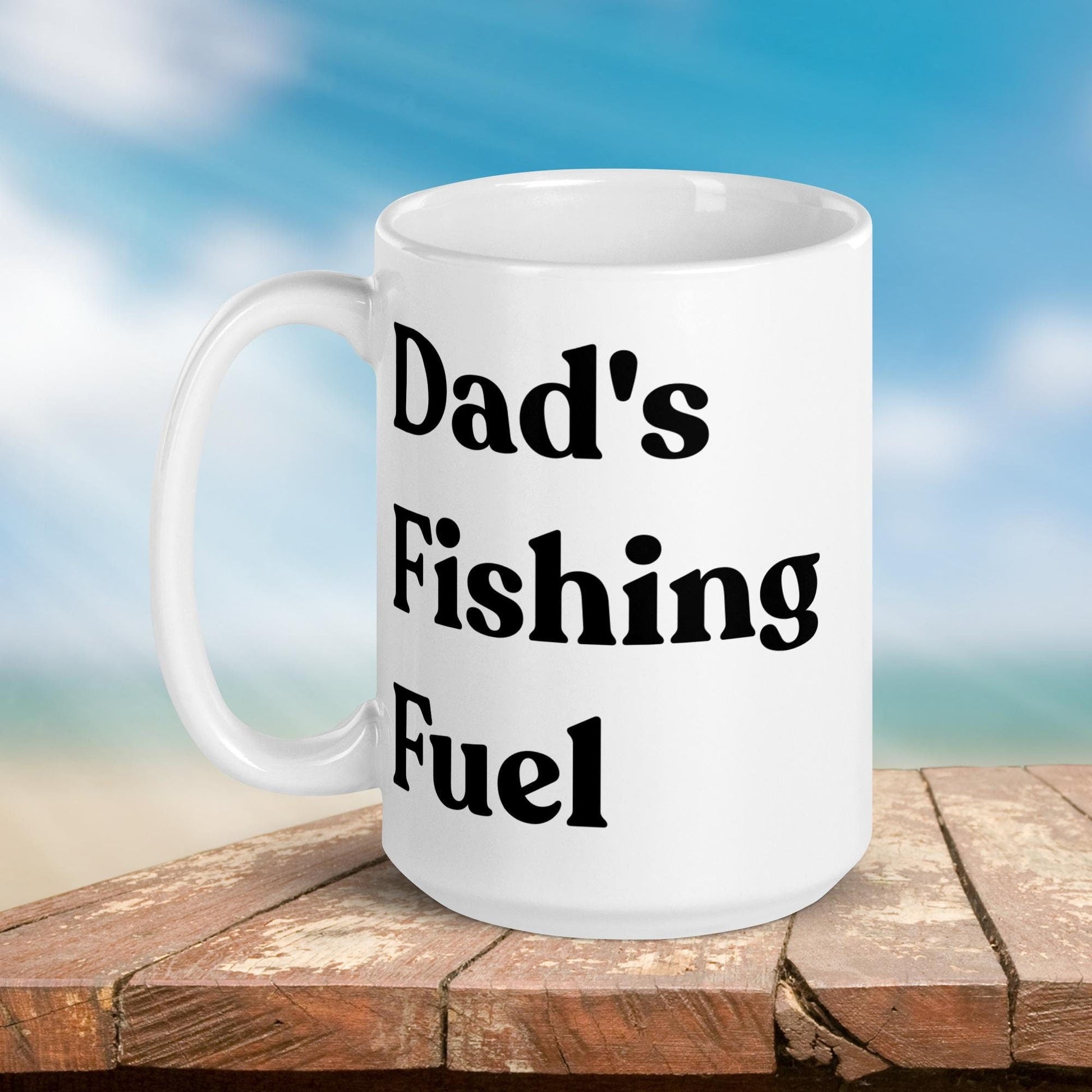 Fishing Mug: “Dad's Fishing Fuel.” | Angler Mug | Fishing Coffee Mug | Dad Gift - Raiden Gate Design