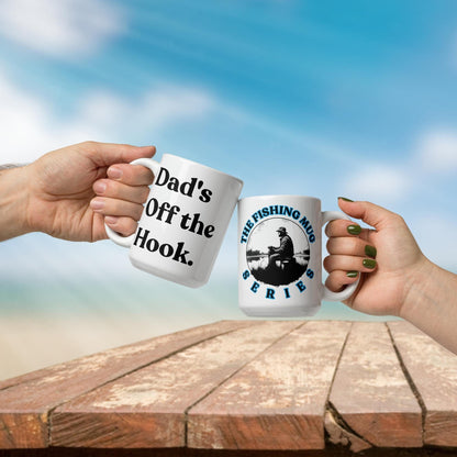 Fishing Mug: “Dad's Off the Hook.” | Angler Mug | Fishing Coffee Mug | Dad Gift - Raiden Gate Design