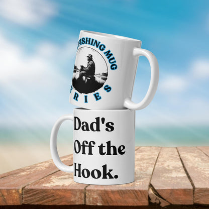 Fishing Mug: “Dad's Off the Hook.” | Angler Mug | Fishing Coffee Mug | Dad Gift - Raiden Gate Design