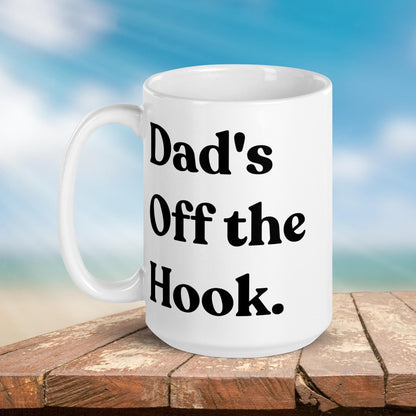 Fishing Mug: “Dad's Off the Hook.” | Angler Mug | Fishing Coffee Mug | Dad Gift - Raiden Gate Design