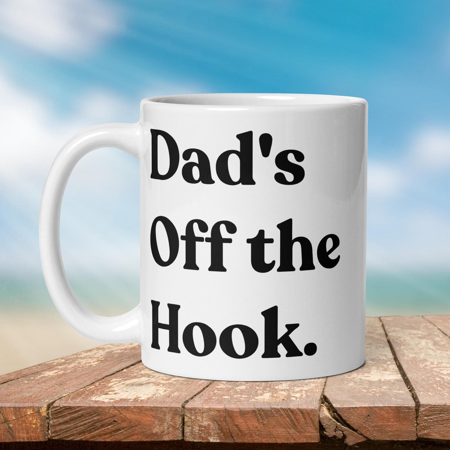 Fishing Mug: “Dad's Off the Hook.” | Angler Mug | Fishing Coffee Mug | Dad Gift - Raiden Gate Design