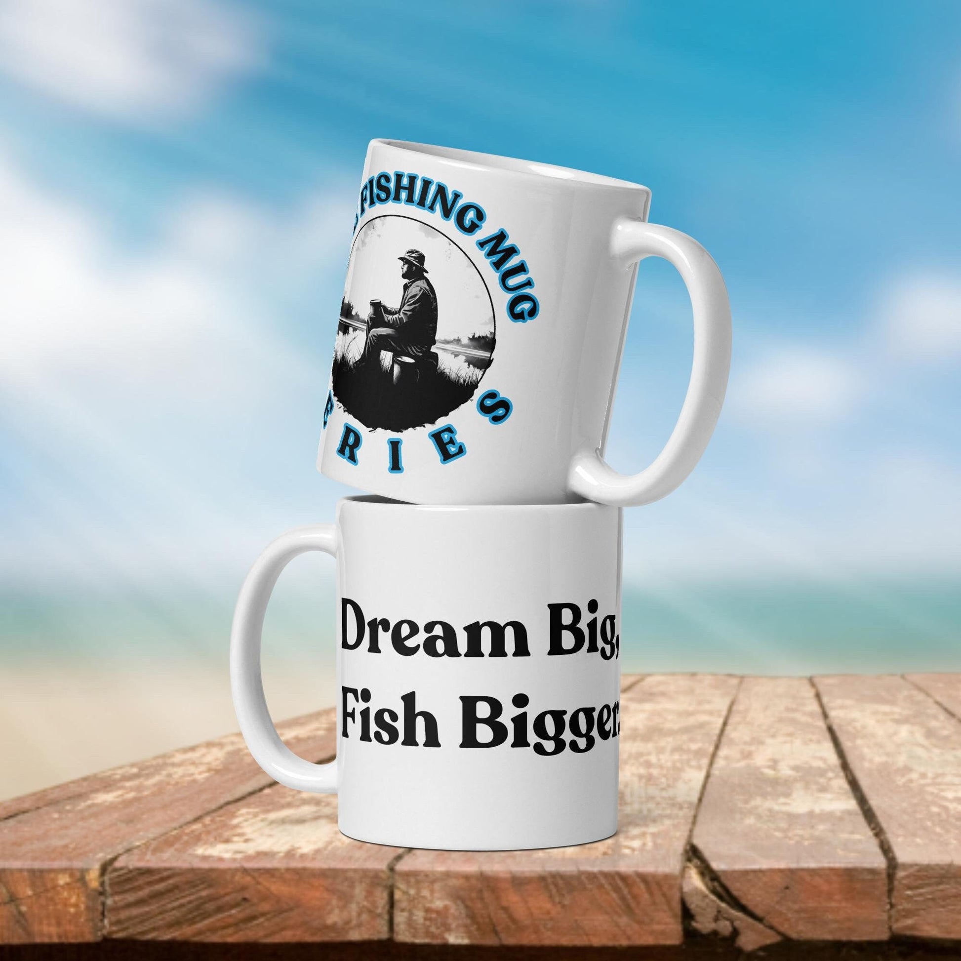 Fishing Mug: “Dream Big, Fish Bigger.” | Angler Mug | Fishing Coffee Mug | Dad Gift - Raiden Gate Design