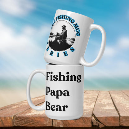 Fishing Mug: “Fishing Papa Bear.” | Angler Mug | Fishing Coffee Mug | Dad Gift - Raiden Gate Design