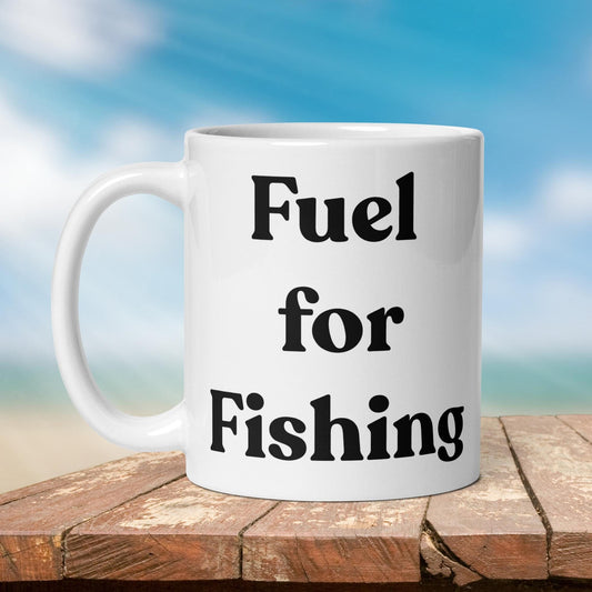 Fishing Mug: “Fuel for Fishing.” | Angler Mug | Fishing Coffee Mug | Dad Gift - Raiden Gate Design