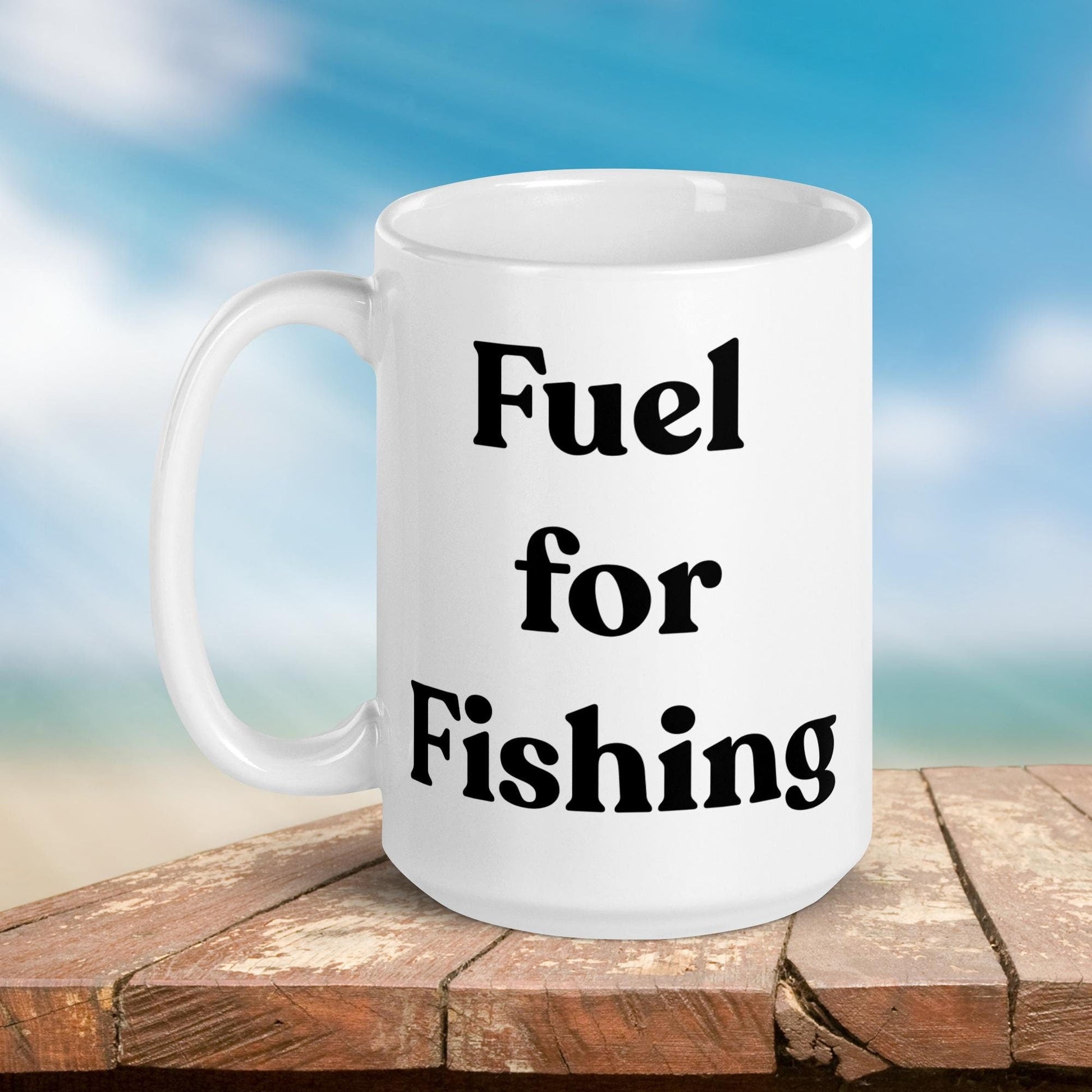 Fishing Mug: “Fuel for Fishing.” | Angler Mug | Fishing Coffee Mug | Dad Gift - Raiden Gate Design