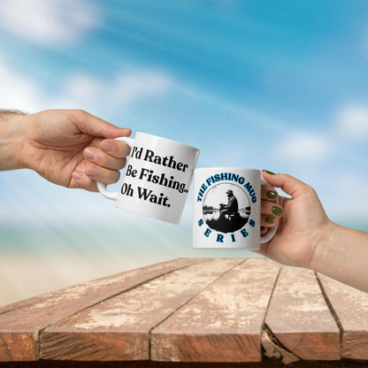 Fishing Mug: “I'd Rather Be Fishing... Oh Wait.” | Angler Mug | Fishing Coffee Mug | Dad Gift - Raiden Gate Design