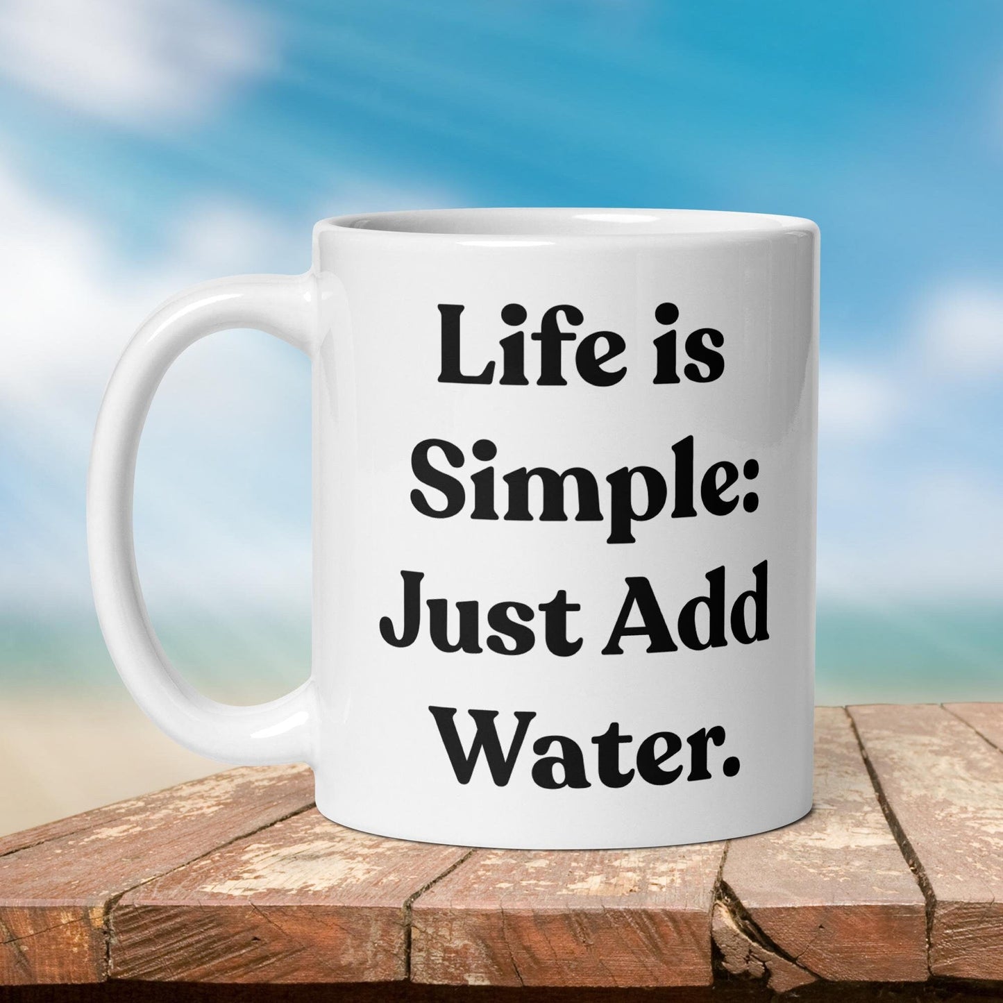 Fishing Mug: “Life is Simple, Just Add Water.” | Angler Mug | Fishing Coffee Mug | Dad Gift - Raiden Gate Design