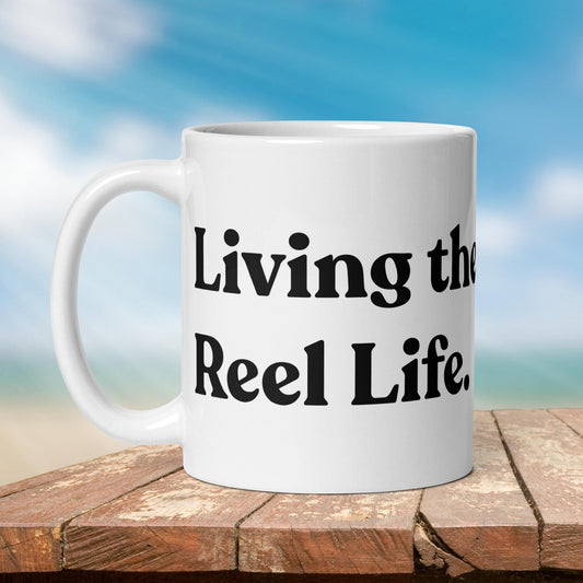 Fishing Mug: “Living the Reel Life.” | Angler Mug | Fishing Coffee Mug | Dad Gift - Raiden Gate Design