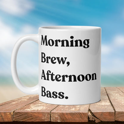 Fishing Mug: “Morning Brew and Afternoon Bass.” | Angler Mug | Fishing Coffee Mug | Dad Gift - Raiden Gate Design