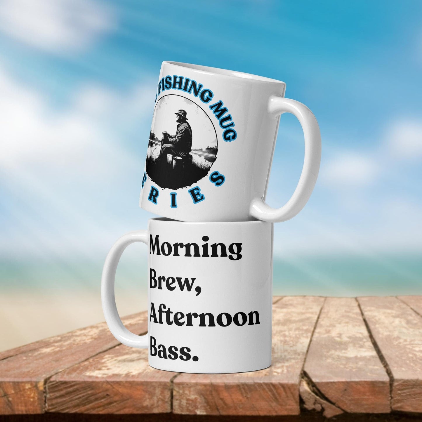 Fishing Mug: “Morning Brew and Afternoon Bass.” | Angler Mug | Fishing Coffee Mug | Dad Gift - Raiden Gate Design