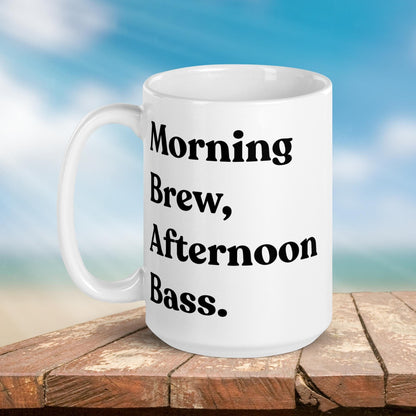 Fishing Mug: “Morning Brew and Afternoon Bass.” | Angler Mug | Fishing Coffee Mug | Dad Gift - Raiden Gate Design